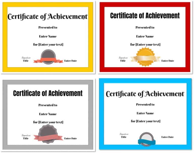 Free Certificate of Achievement | Customizable