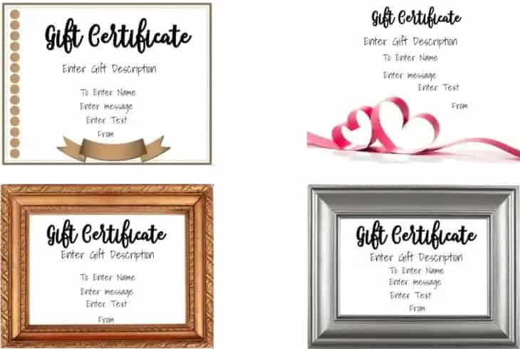 12+ Blank Gift Certificate Templates – Free Sample, Example Format