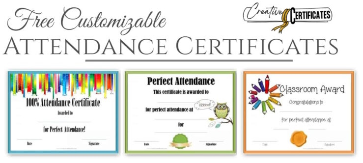 attendance certificates